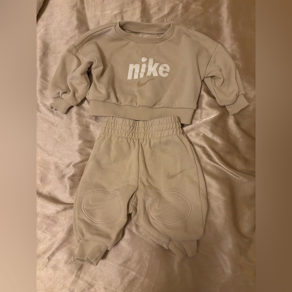 Nike Kids Tan Sweatshirt and Joggers Set